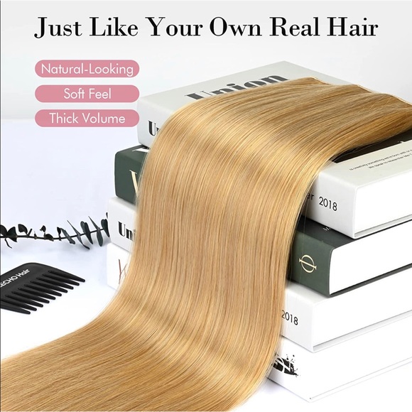 Invisible Wire Hair Extensions with Transparent Headband Adjustable - Picture 4 of 14